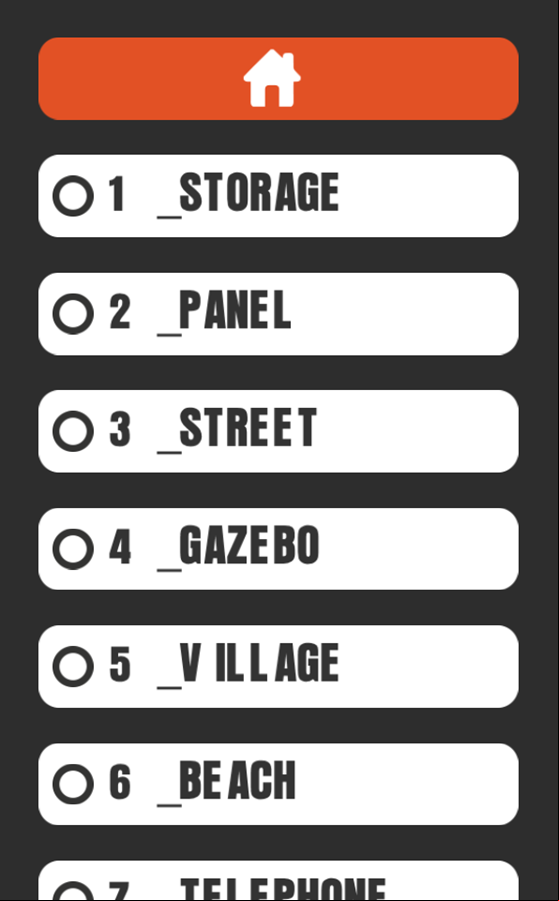 10 Differences Game Level Select Screenshot.