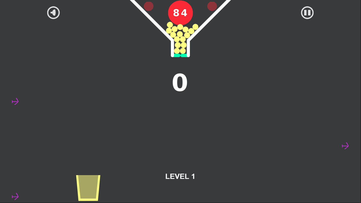 100 Balls Game Start Screenshot.