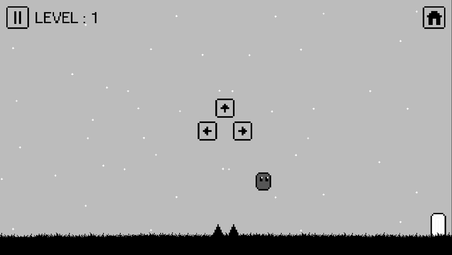 1930 Game Jump Over Spikes Screenshot.