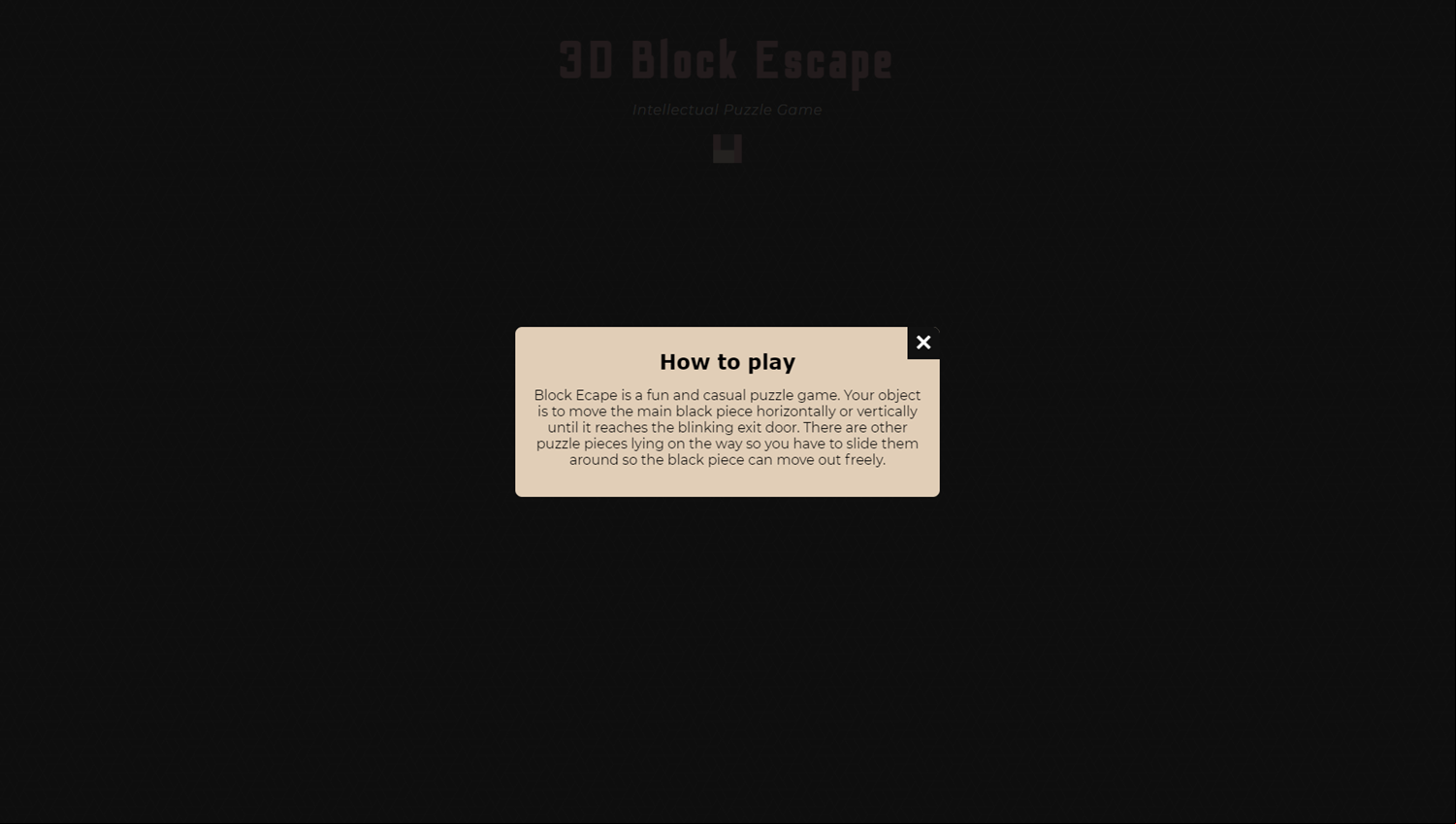 3D Block Escape Game How To Play Screenshot.