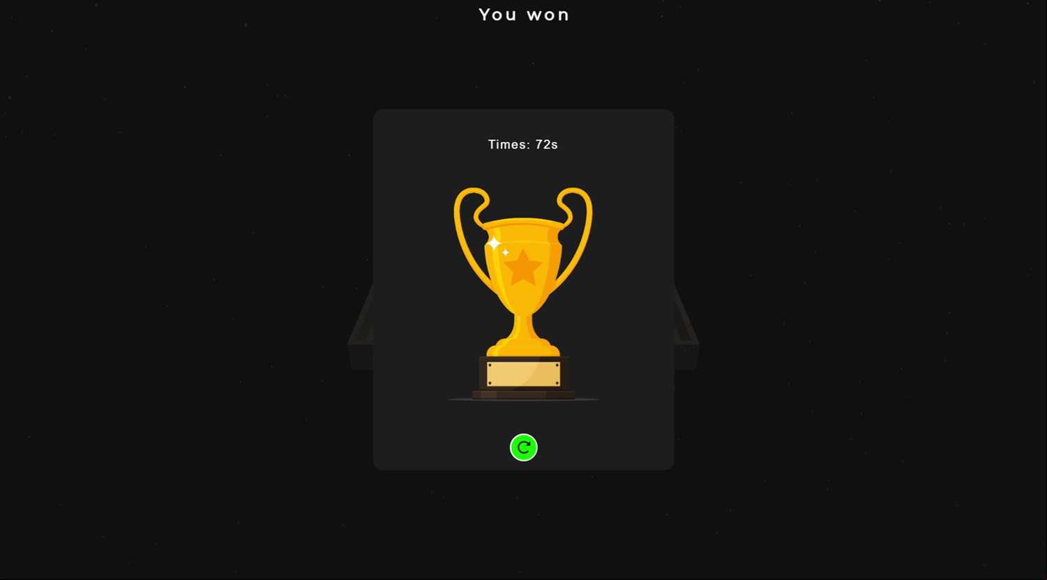 3D Fish Memory Game Score Screenshot.