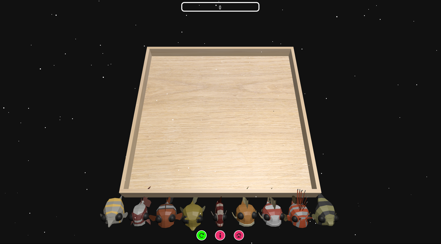 3D Fish Memory Game Start Screenshot.