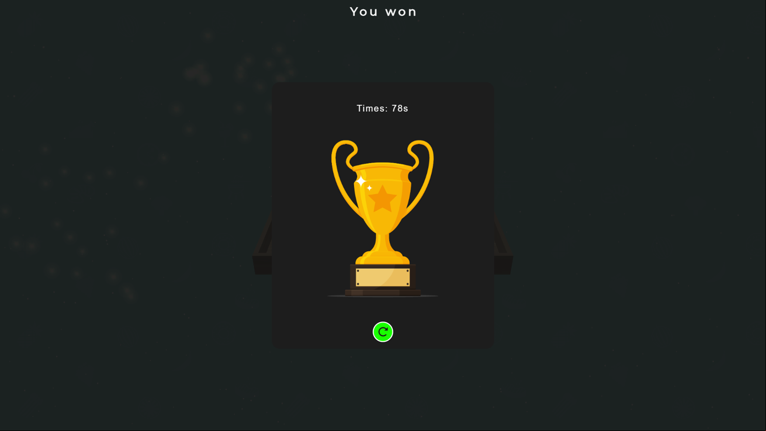 3D Food Memory Game Complete Screenshot.
