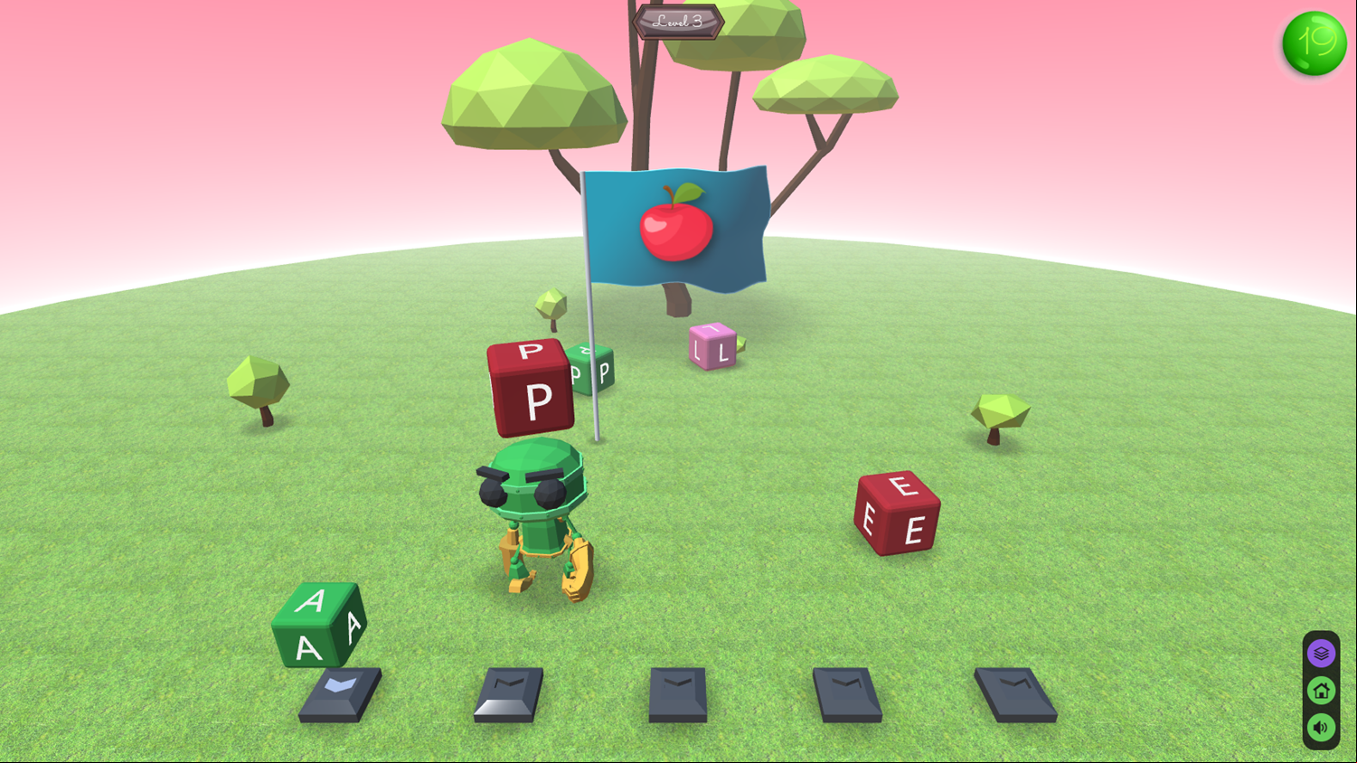 3D Fruit Words Game Next Level Screenshot.