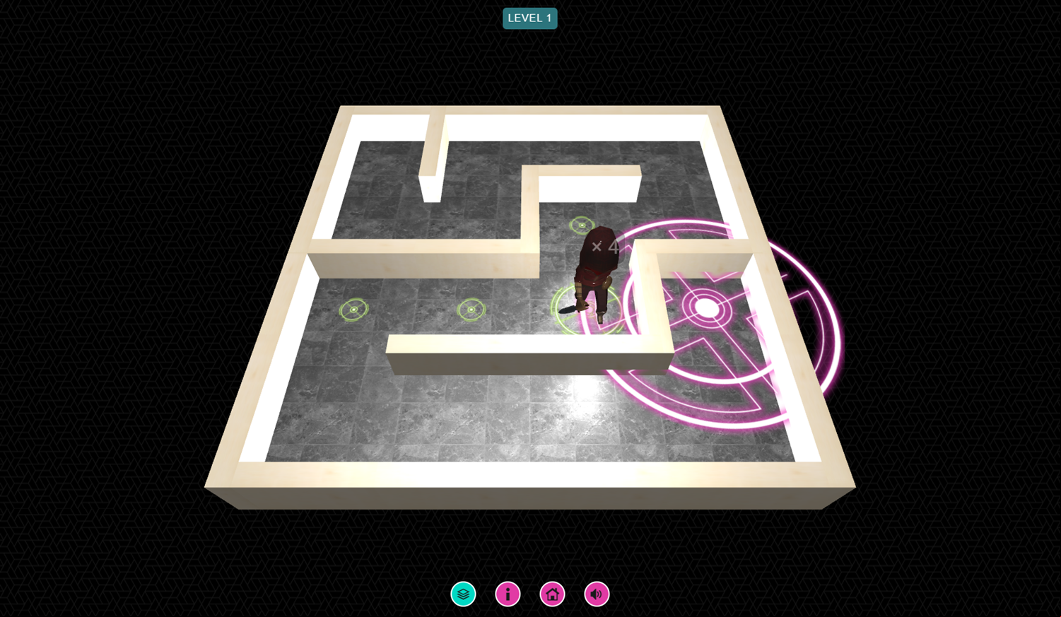 3D Maze And Ninja Game Level Play Screenshot.