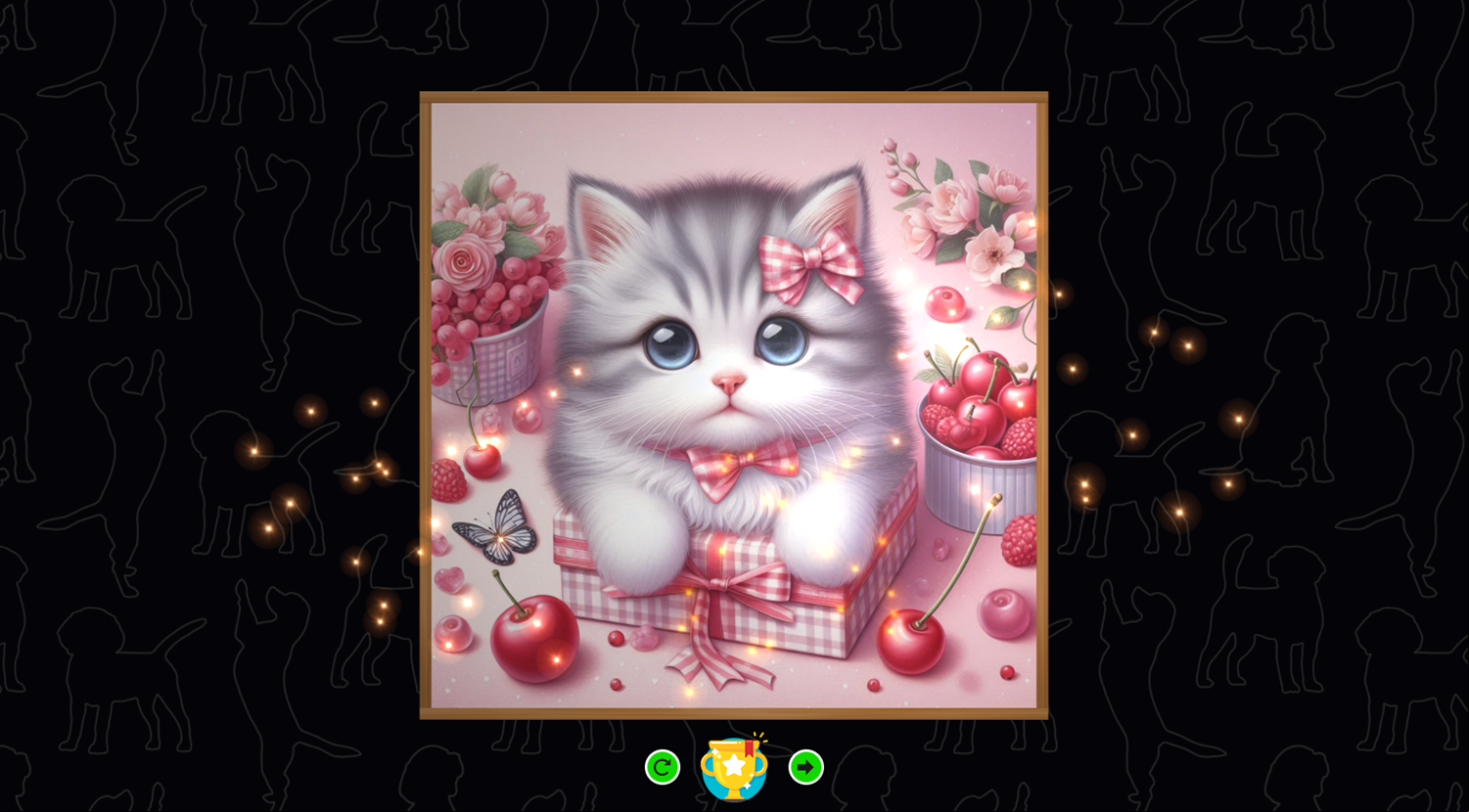 3D Pet Sliding Puzzle Game Level Complete Screenshot.