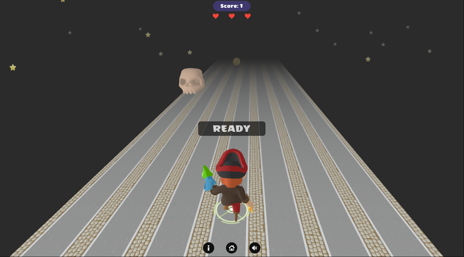 3D Pirate Game Start Screenshot.