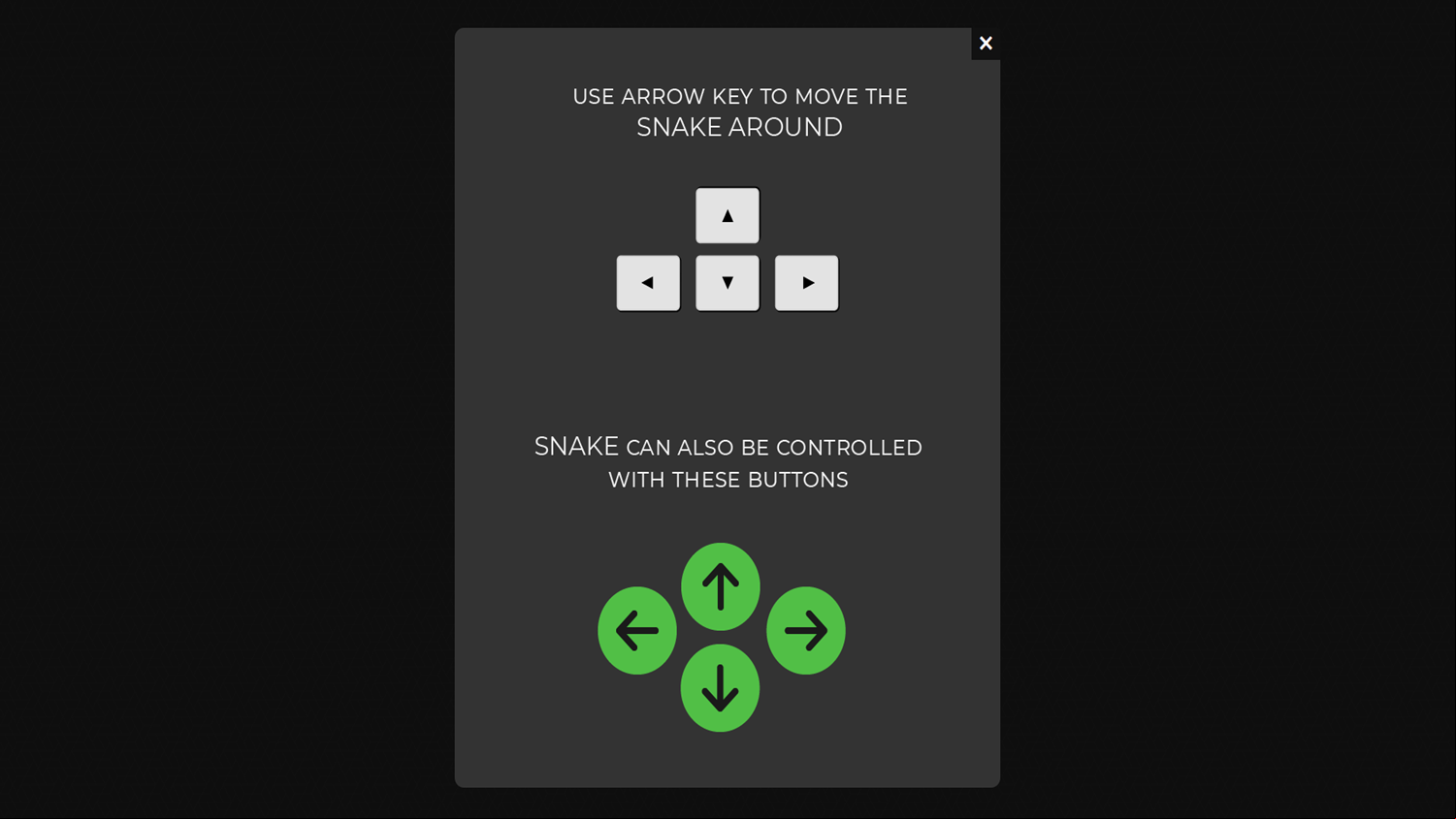 3D Super Snake Game Controls.