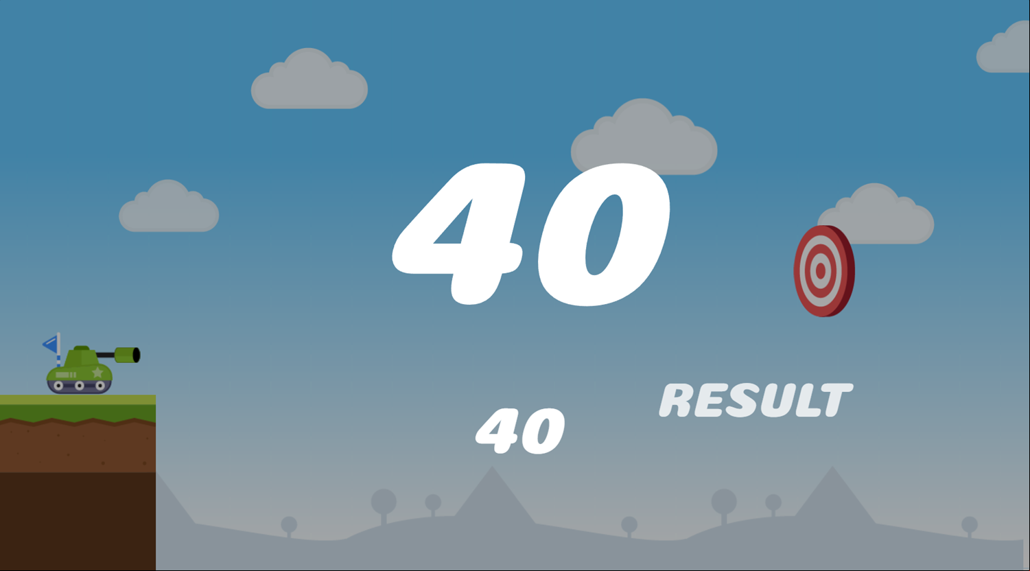 4 Player Tank Game Result Screenshot.