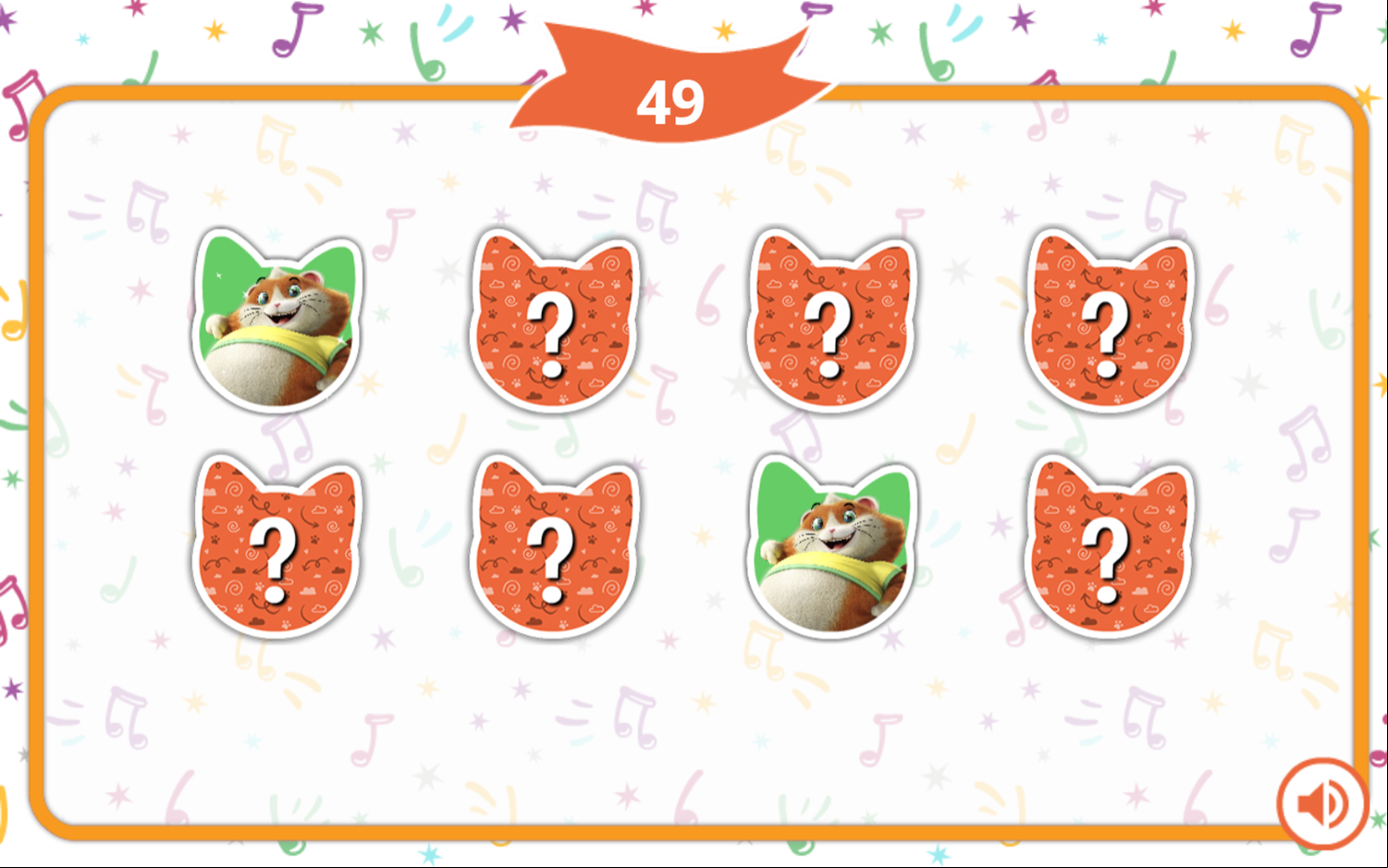 44 Cats Memory Game Play Screenshot.