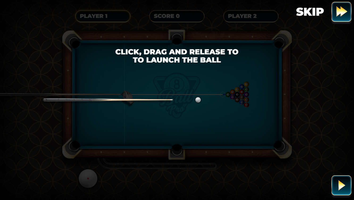 8 Ball Pro Game How To Play Screenshot.