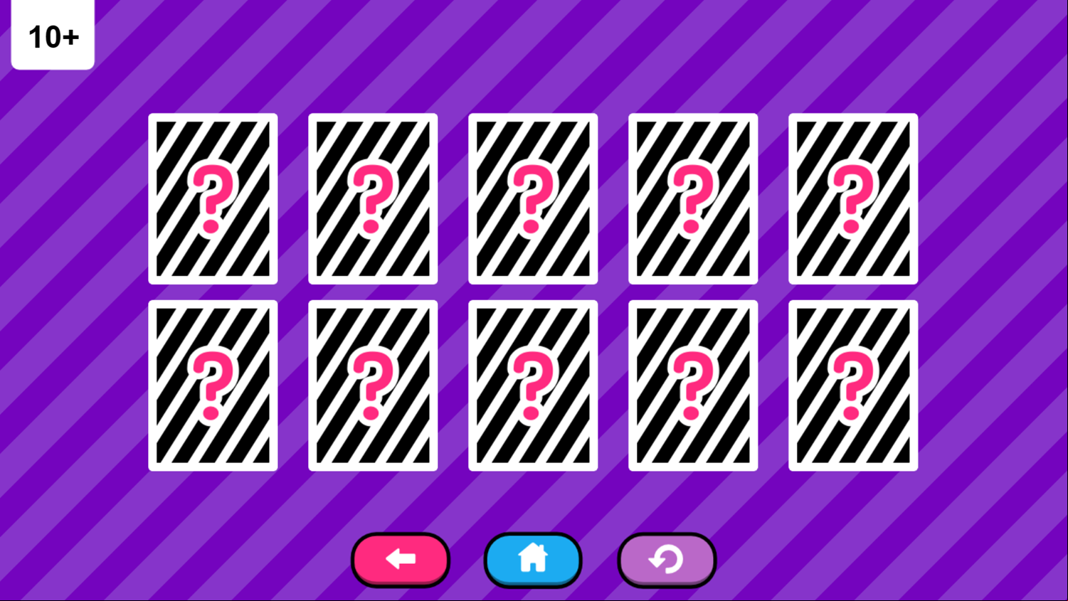 Addition Memory Game Level Start Screenshot.