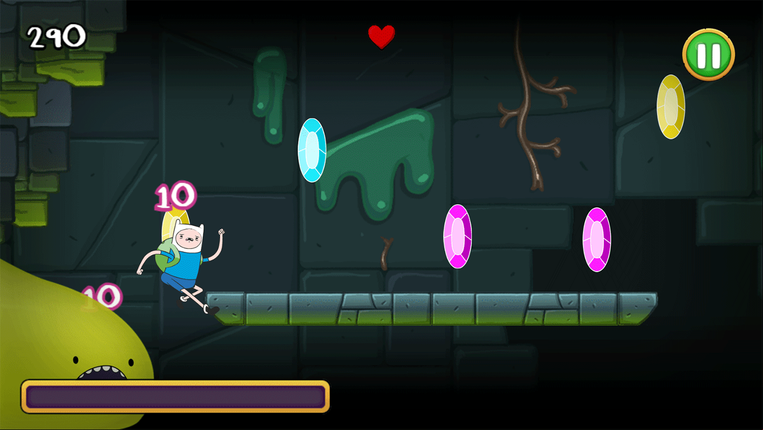 Adventure Time Elemental Game Slime Time Gameplay Screenshot.