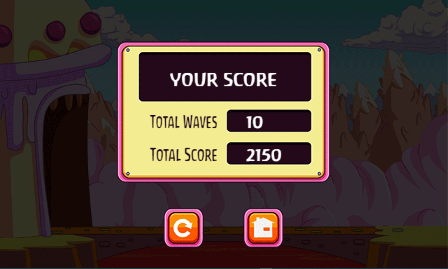 Adventure Time Gate Crashers Game Score Screenshot.