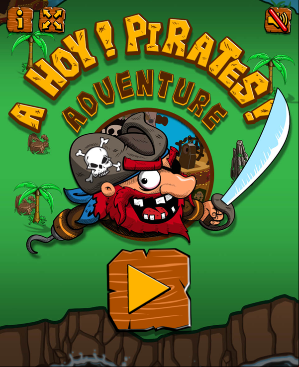 Ahoy Pirates Adventure Game Welcome Screenshot.