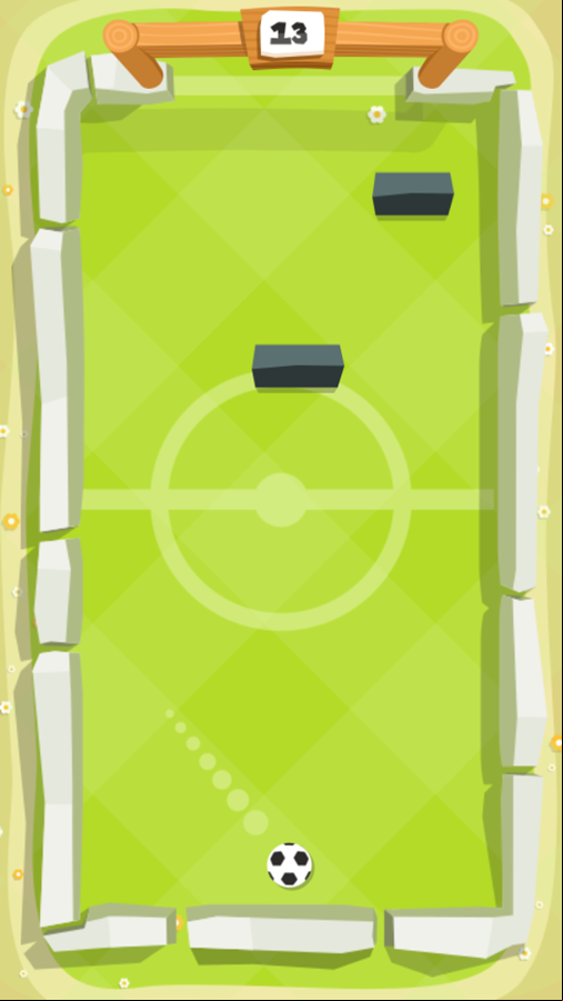 Aim Soccer Game Play Screenshot.