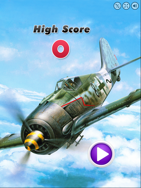 Air Hunter Game Welcome Screen Screenshot.