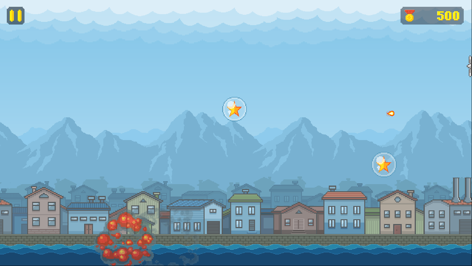 Air Wolves Game Over Screenshot.
