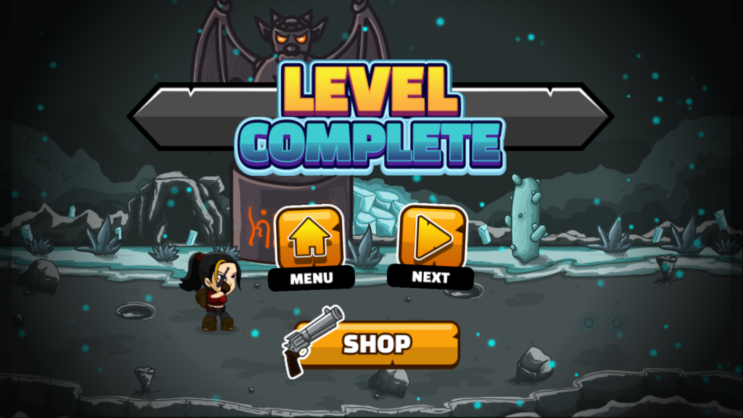 Alexandria Attacks Game Level Complete Screen Screenshot.