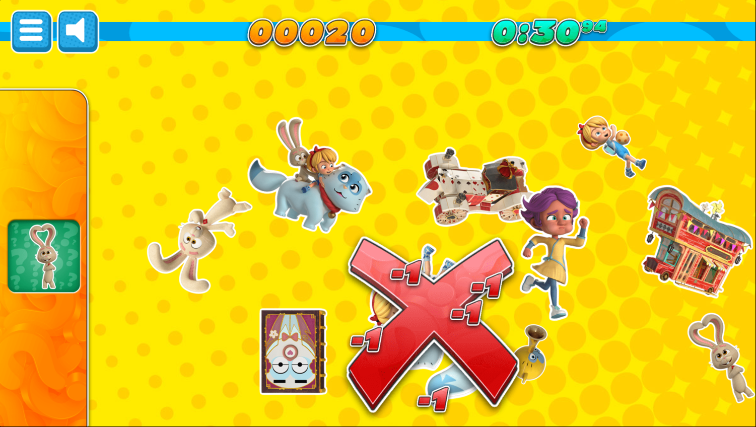 Alice and Lewis Find It Game Wrong Sticker Screenshot.