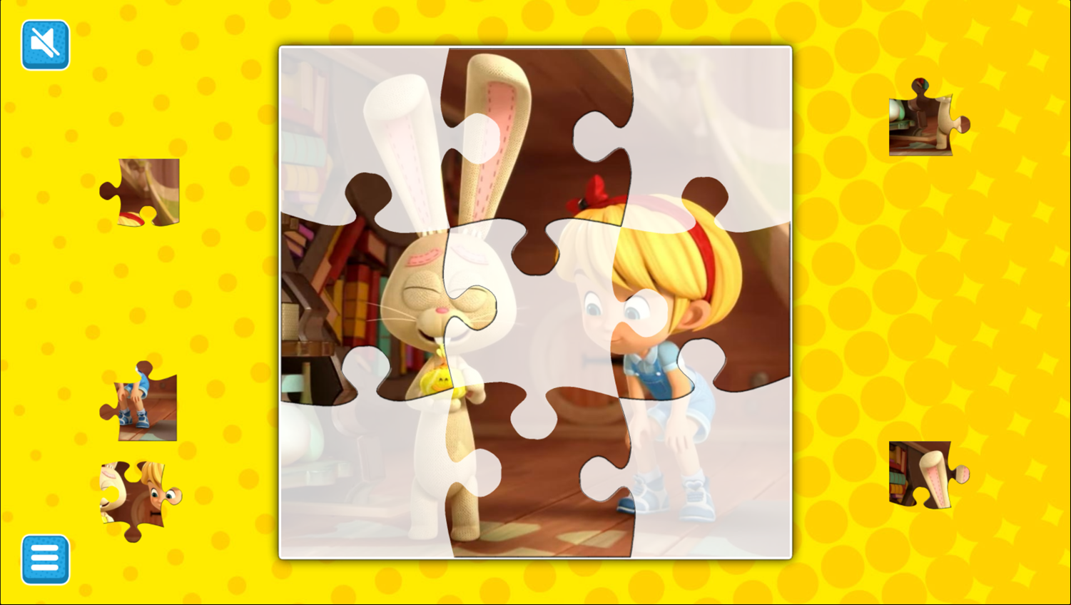 Alice and Lewis Jigsaw Puzzle Game Solve Puzzle Screenshot.