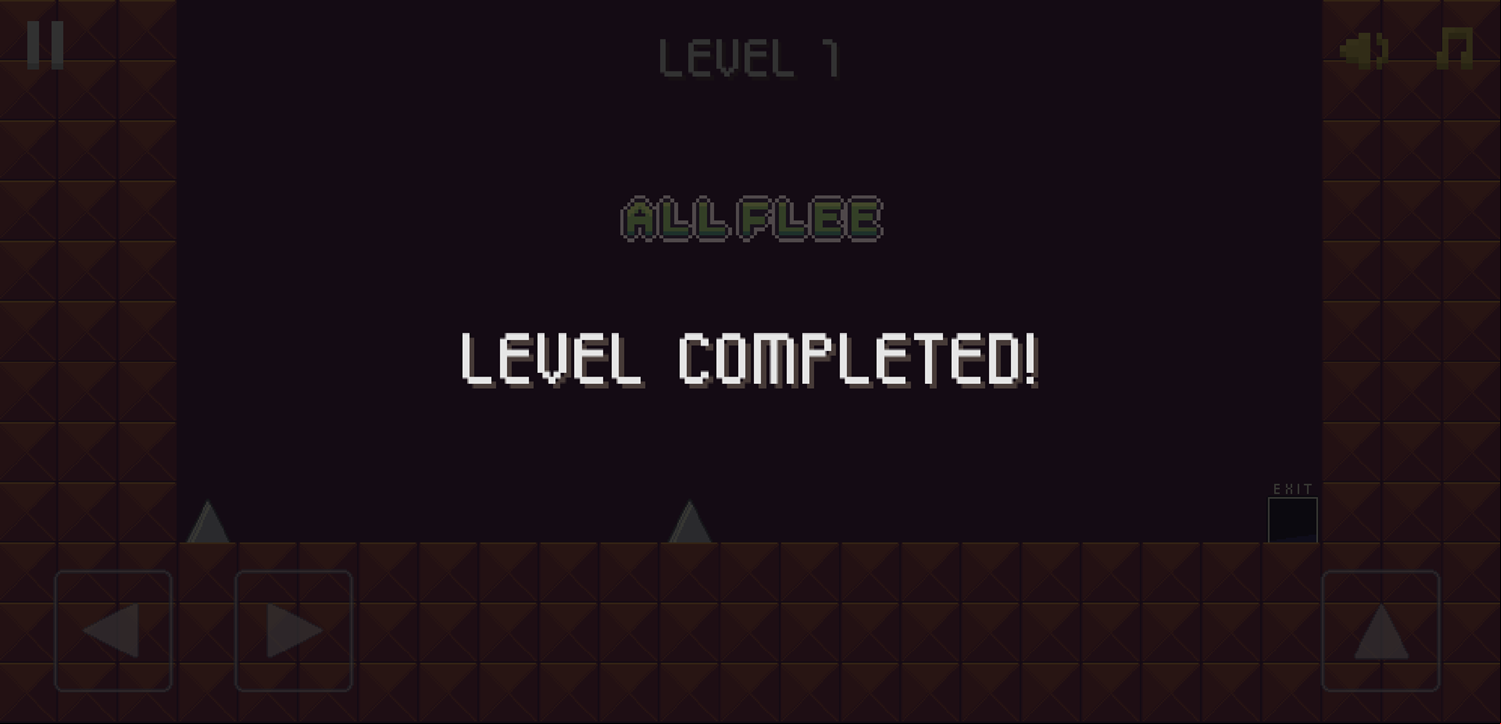 All Flee Game Level Complete Screen Screenshot.