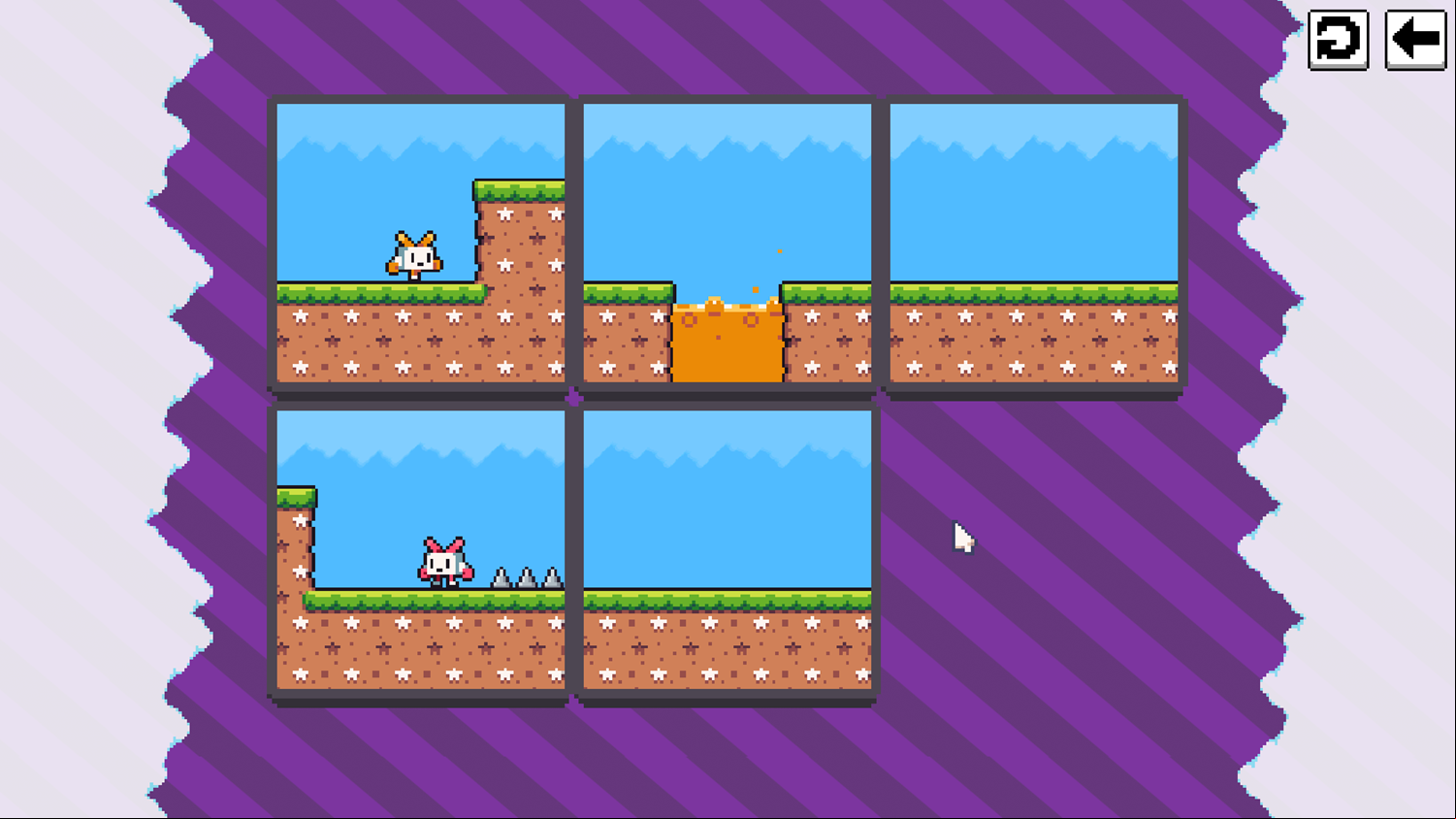 Alpha and Nora Game Next Level Screenshot.