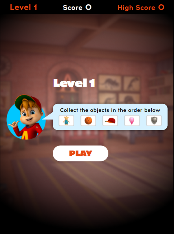 Alvin And the Chipmunks Holiday Hurry Game Goal Screenshot.