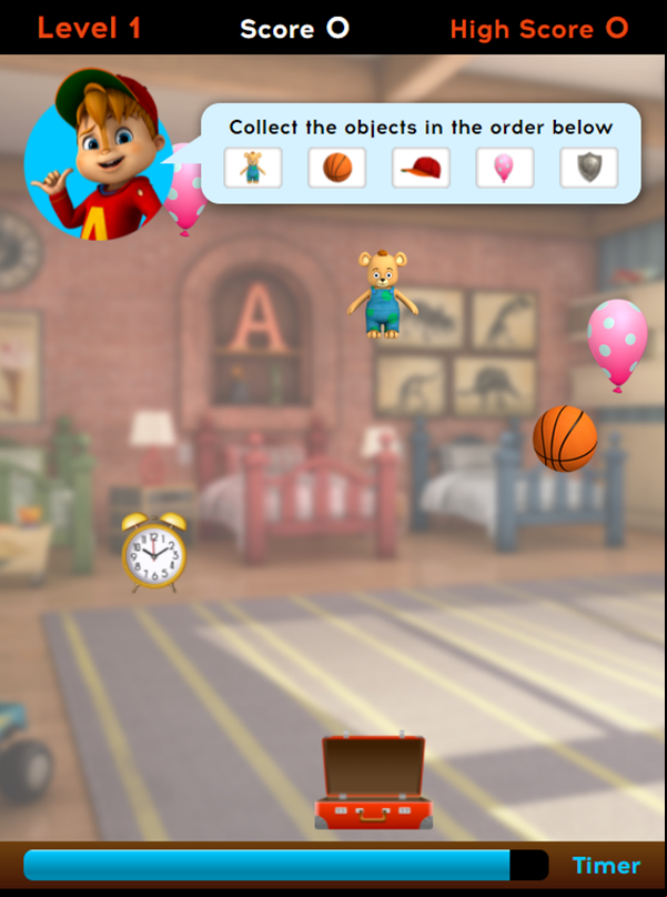 Alvin And the Chipmunks Holiday Hurry Game Play Screenshot.