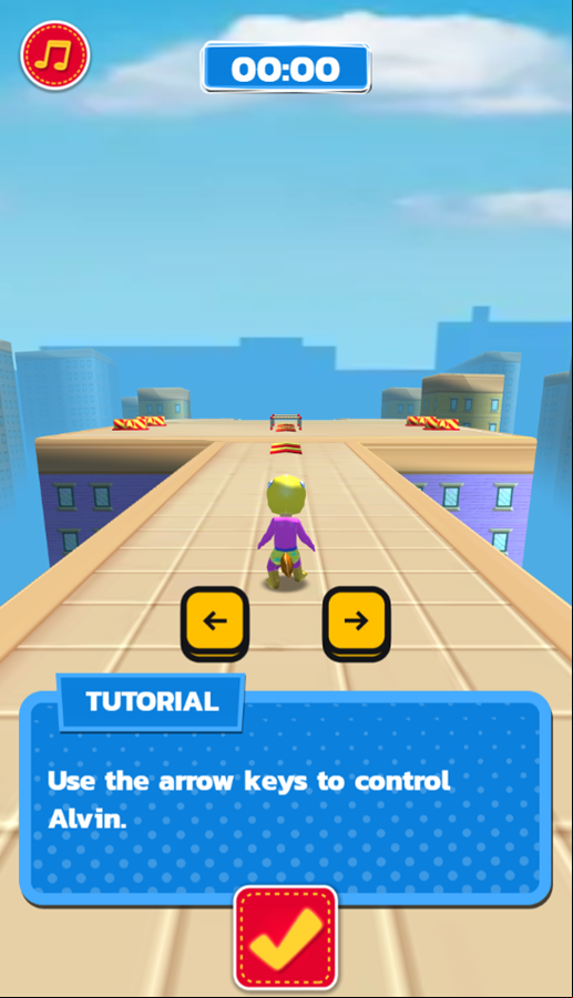Alvin Super Run Book Game How To Play Screenshot.