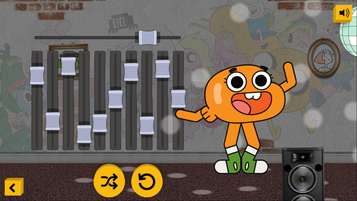 Amazing World of Gumball Animation Game Welcome Screen Screenshot.