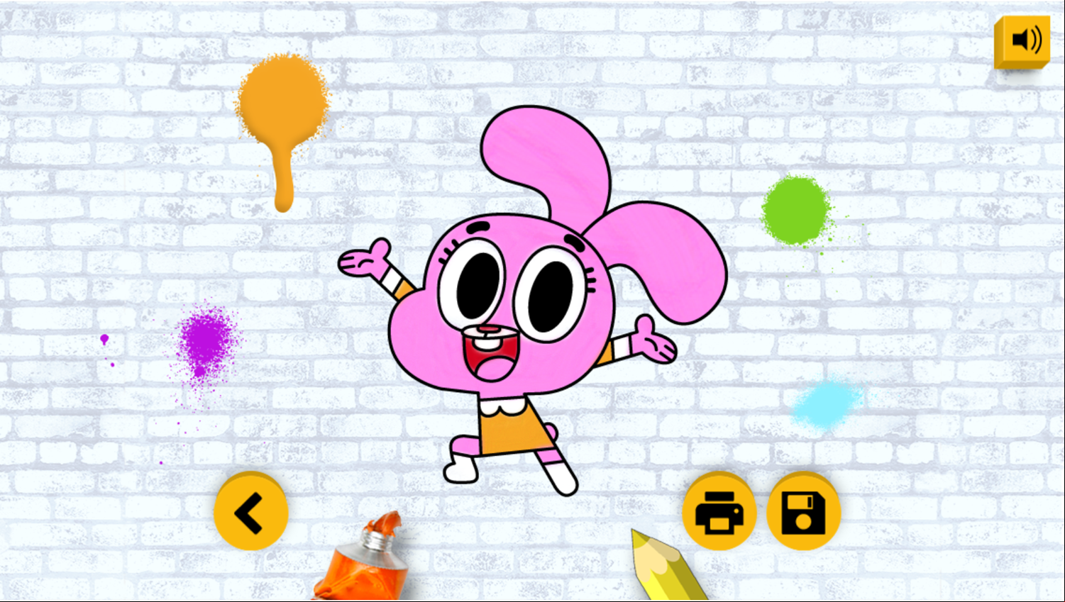 Amazing World of Gumball Color In Game Final Layout Screenshot.