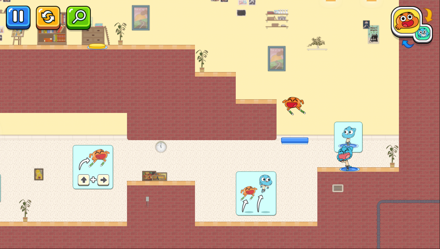 Amazing World of Gumball Darwin's Yearbook Game Platforming Screenshot.