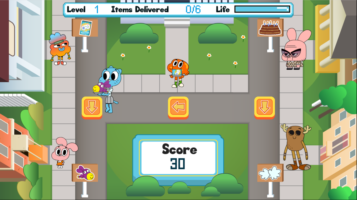Amazing World of Gumball Watterson Express Game Screenshot.