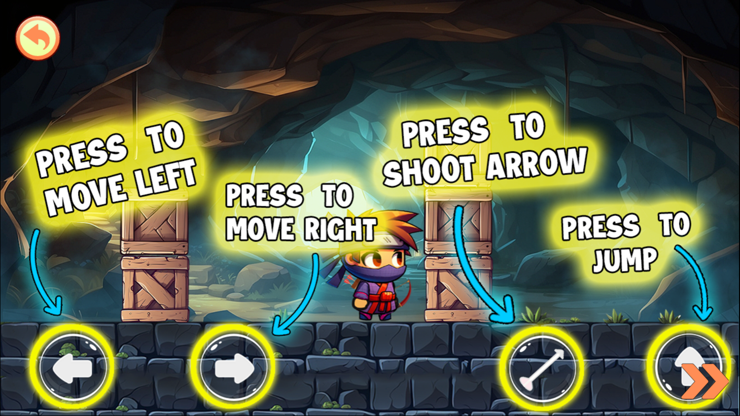 Angel of Archer Game Controls Instructions Screen Screenshot.