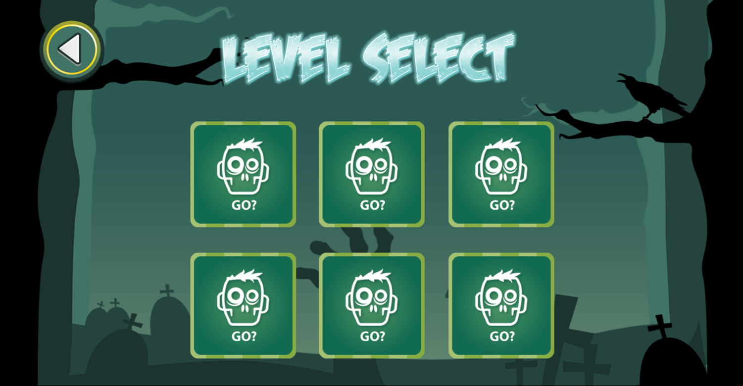 Angry Zombies Level Select Screenshot.