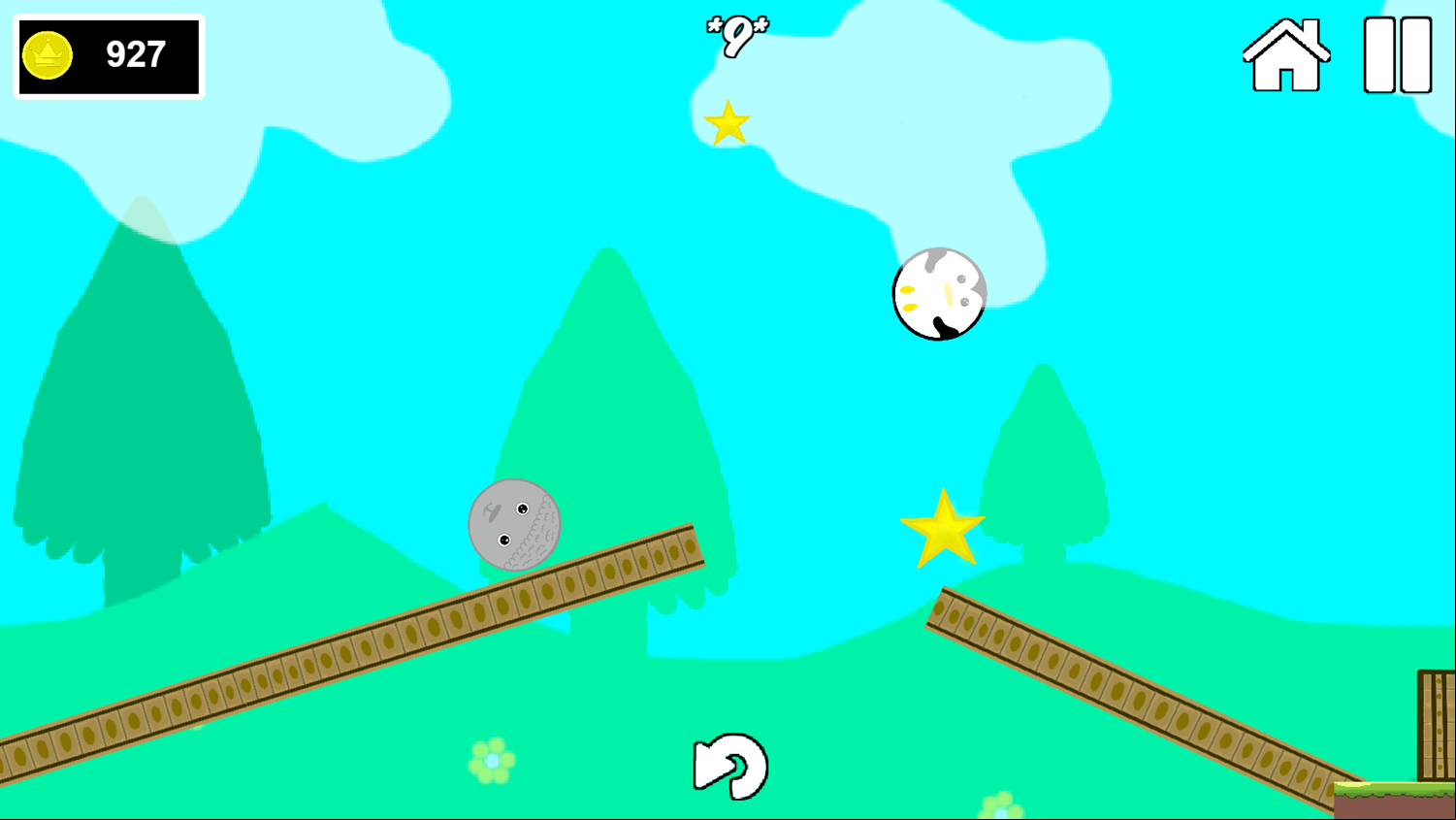 Animals Party Ball Game Platforming Screenshot.