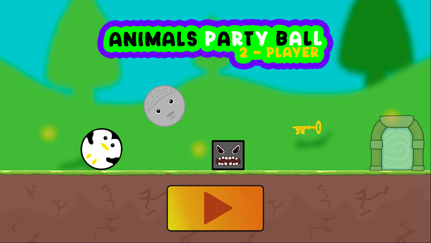 Animals Party Ball Game Welcome Screen Screenshot.