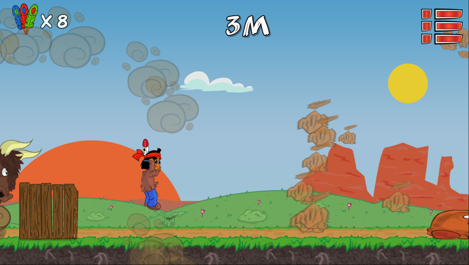 Apachiri Run Welcome Game Start Screenshot.