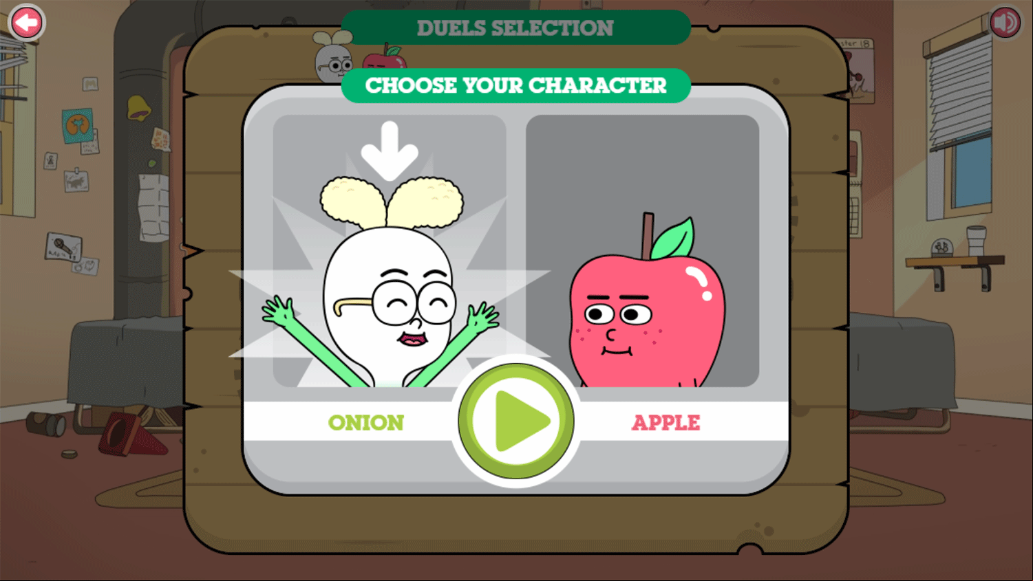 Apple & Onion Beats Battle Choose Character Screenshot.