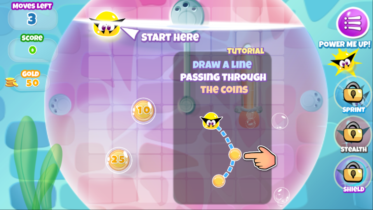 Aqua Thief Game How To Play Screenshot.