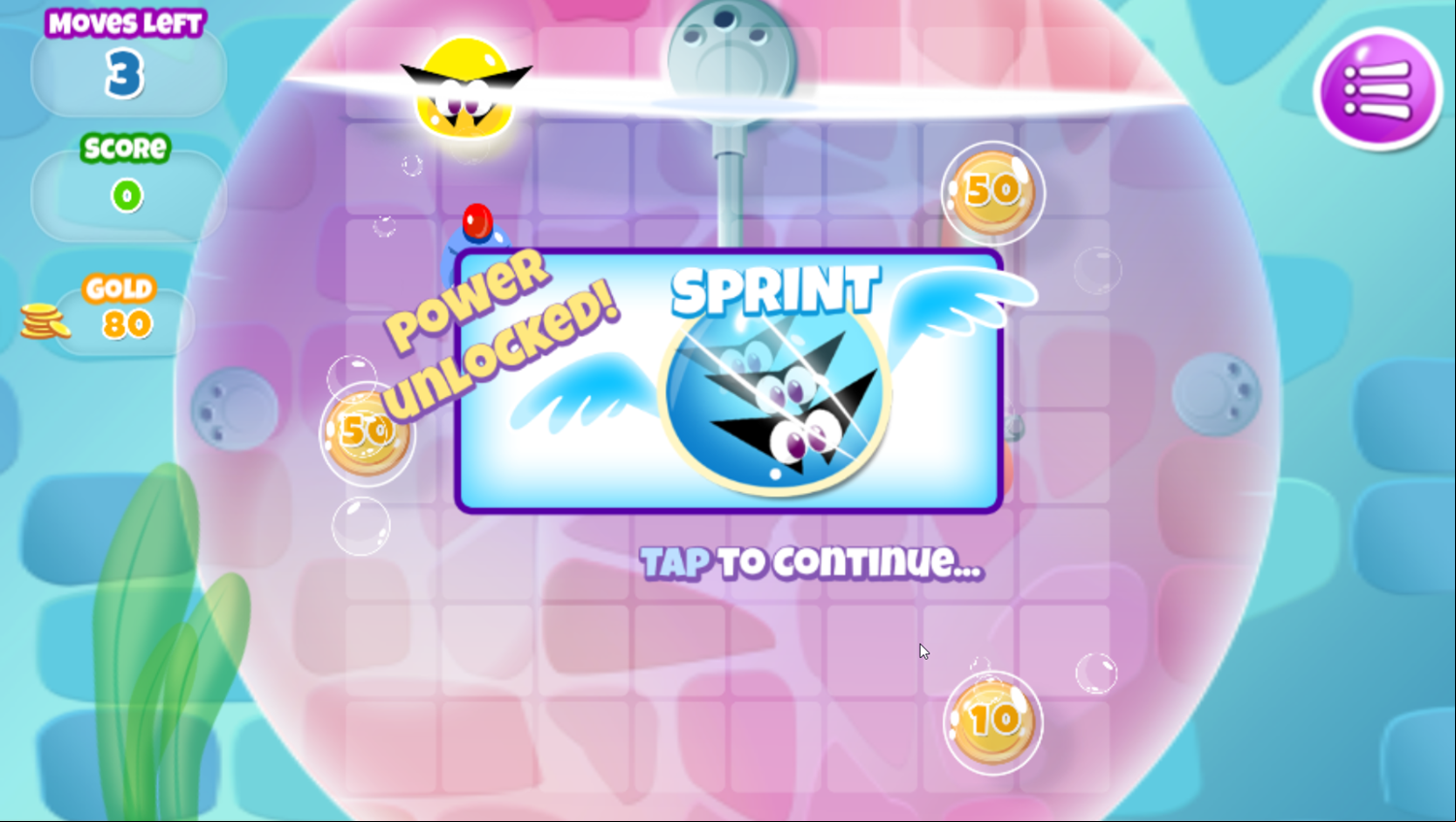 Aqua Thief Game Unlock Skill Screenshot.