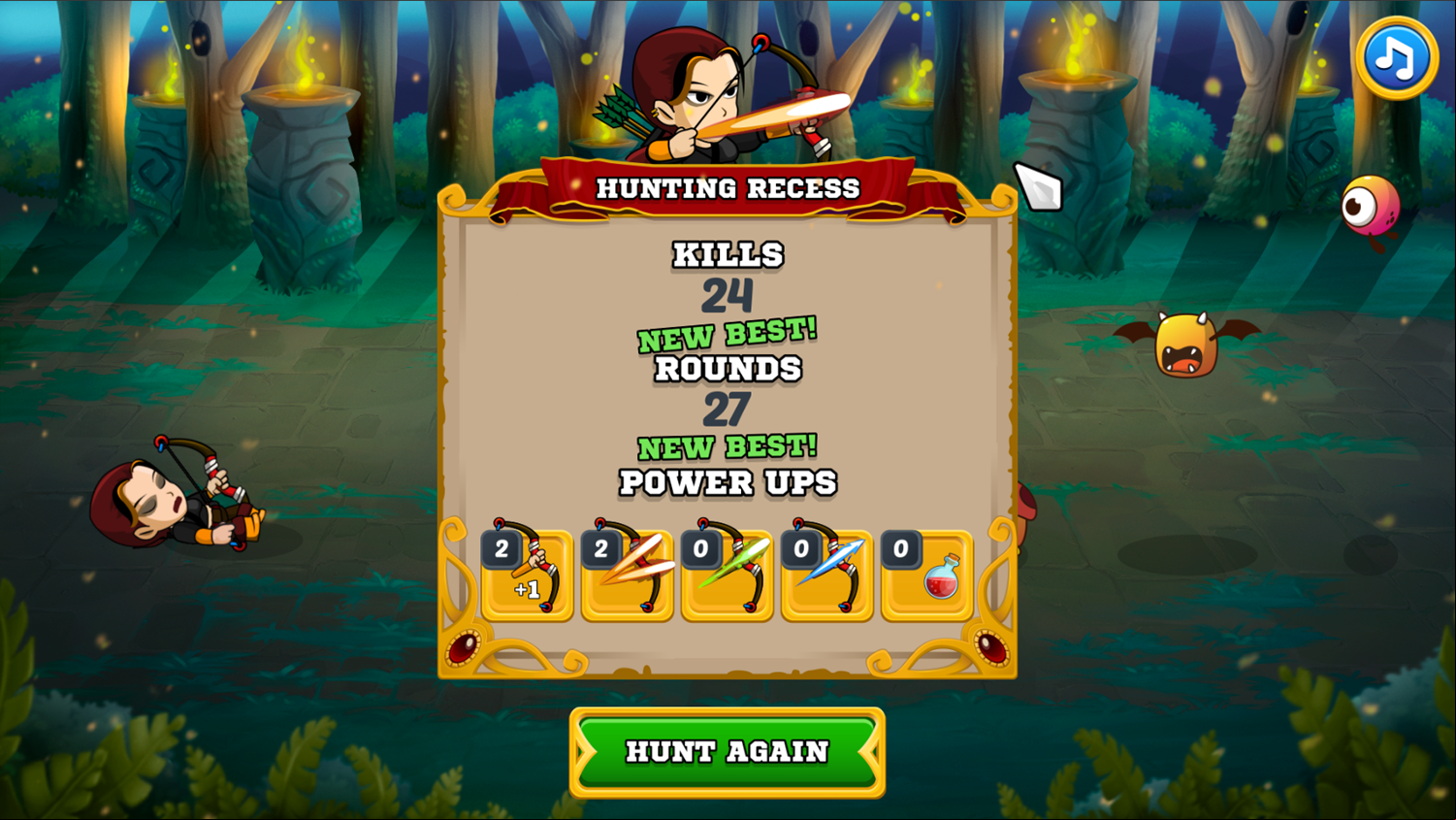 Archery Hunter Game Score Screenshot.