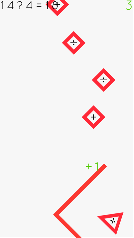 Arithmetic Line Game Play Screenshot.