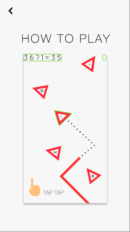Arithmetic Line Game How To Play Screenshot.