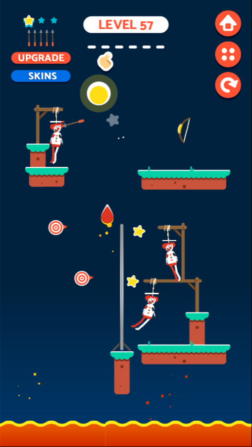 Arrow Shooter Game Clown Skin Screenshot.