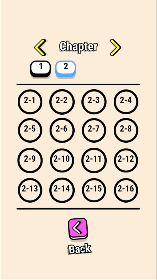 Arrower Game Level Select Screen Screenshot.