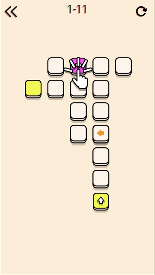 Arrower Game Level With a Purple Block Screenshot.
