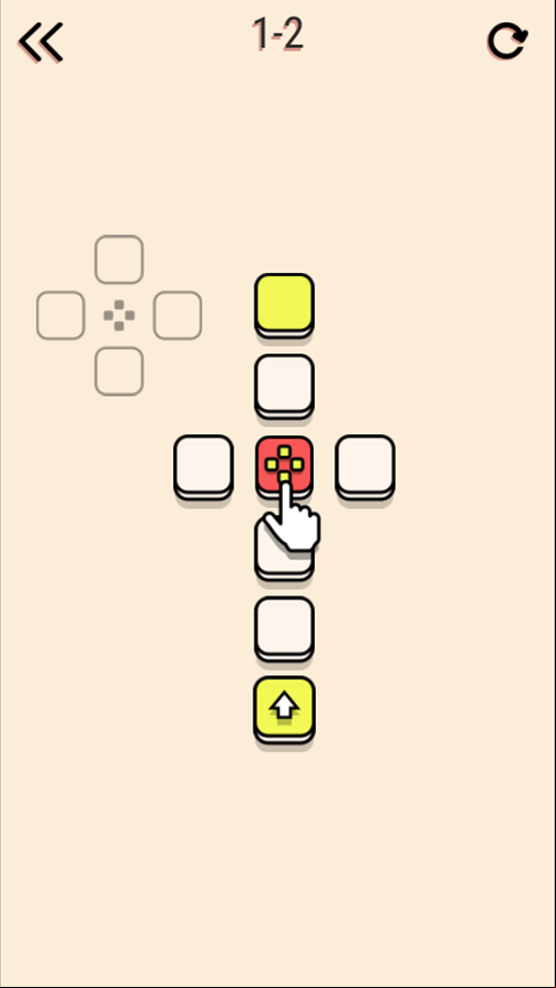 Arrower Game Level With a Red Block Screenshot.