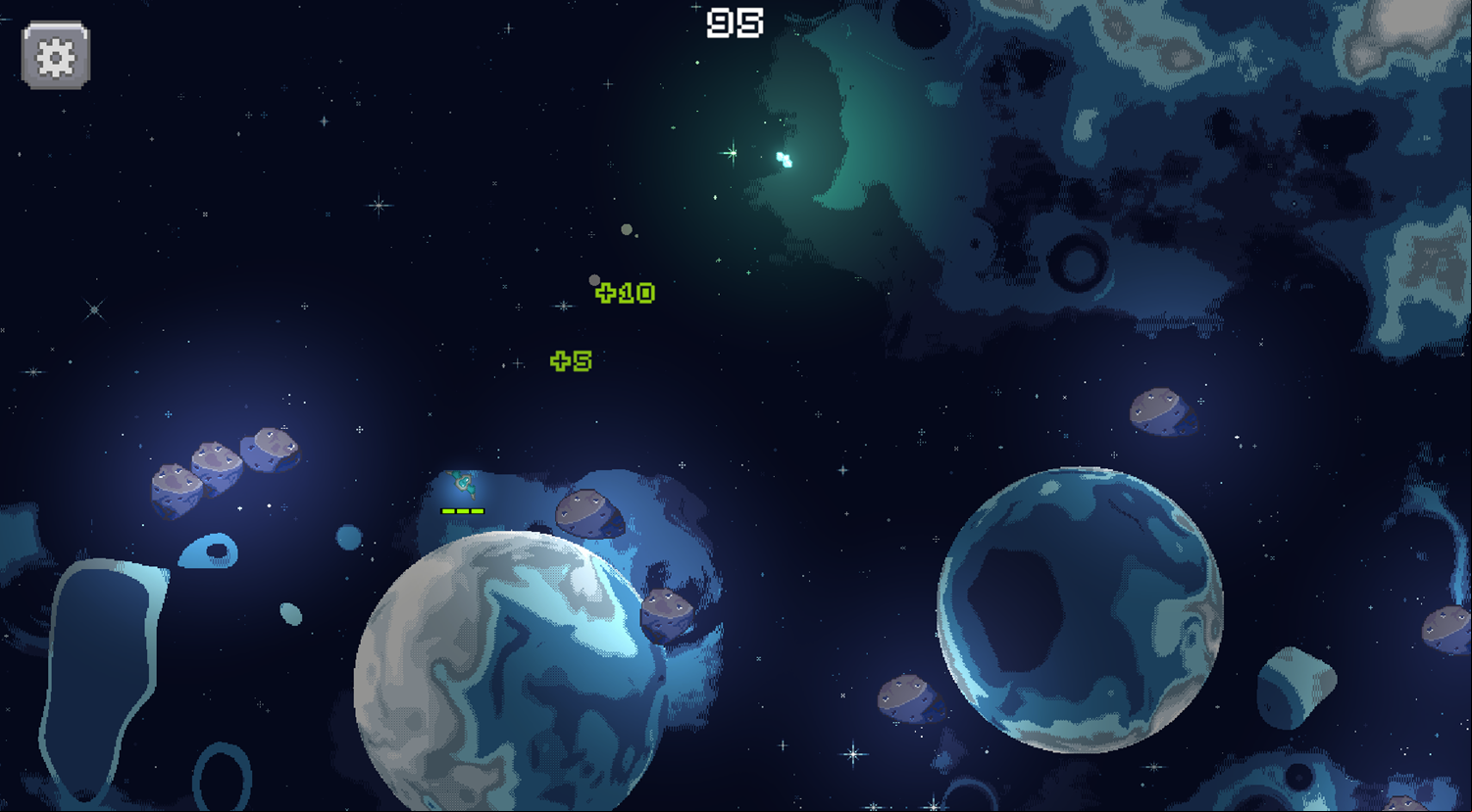 Asteroids Rush Game Play Screenshot.